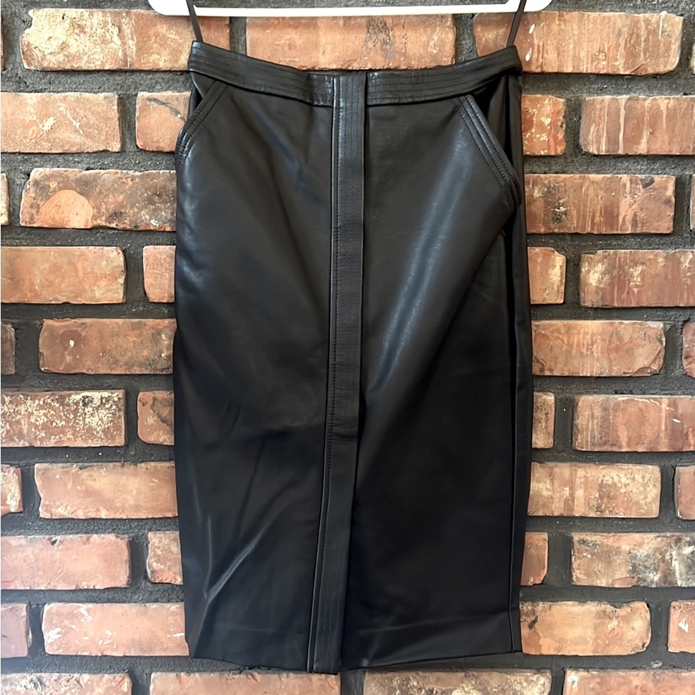 Limited Faux leather pencil skirt